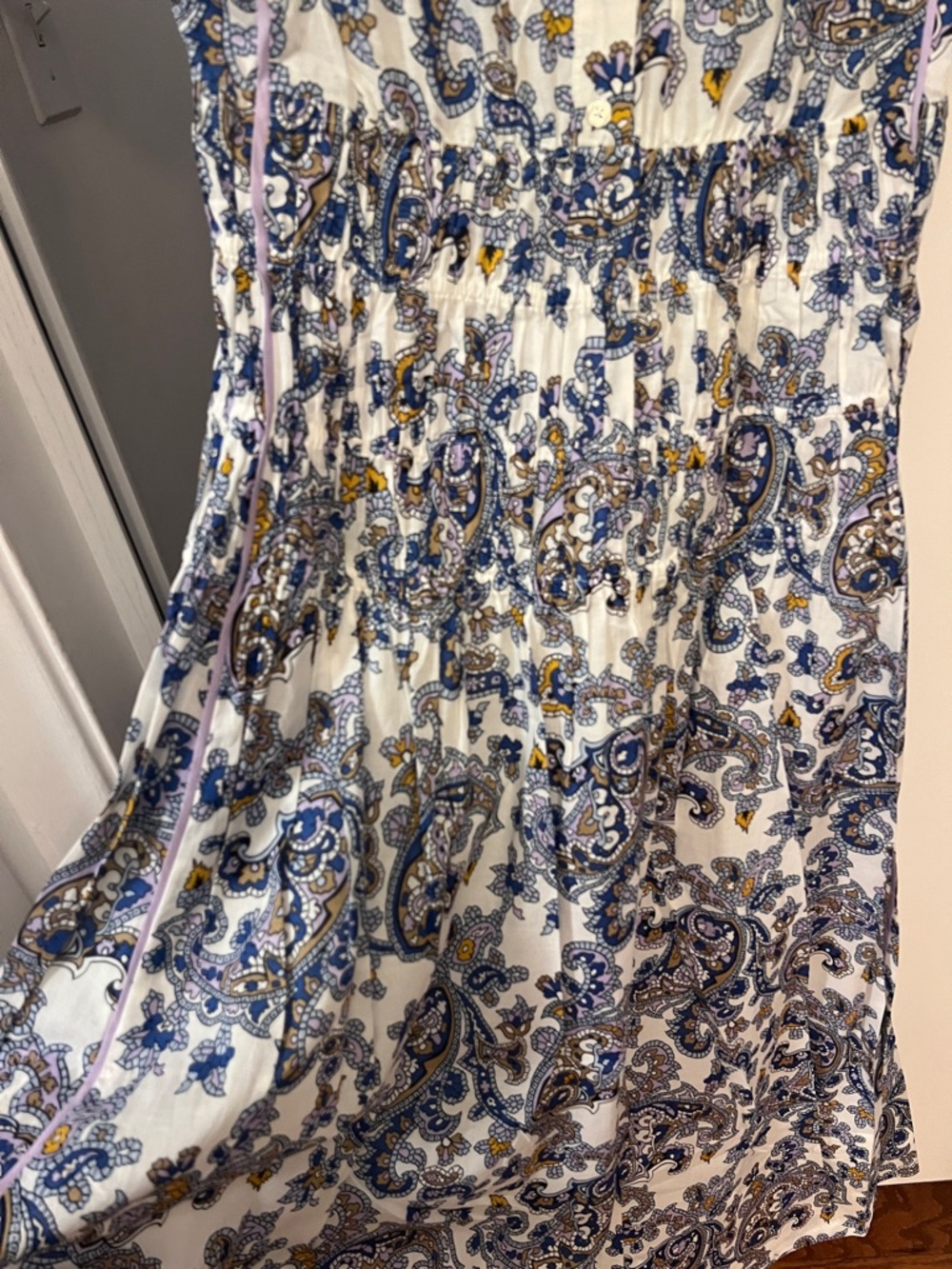 ME+EM Cotton Paisley Print Midi Dress,US4 - Picture 8 of 16